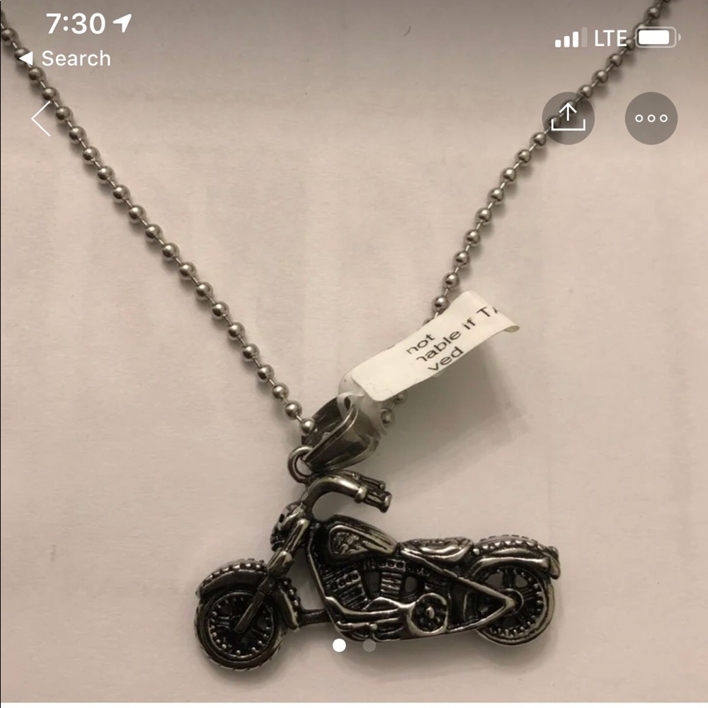 Motorcycle pendant necklace